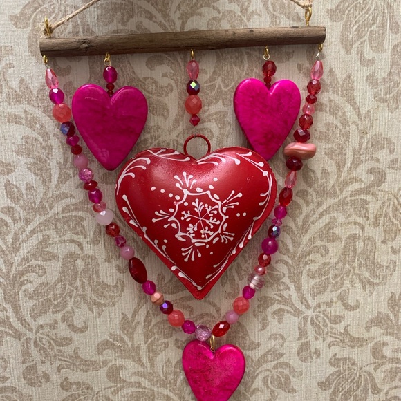 Other - Red and Pink Heart Wind Chime